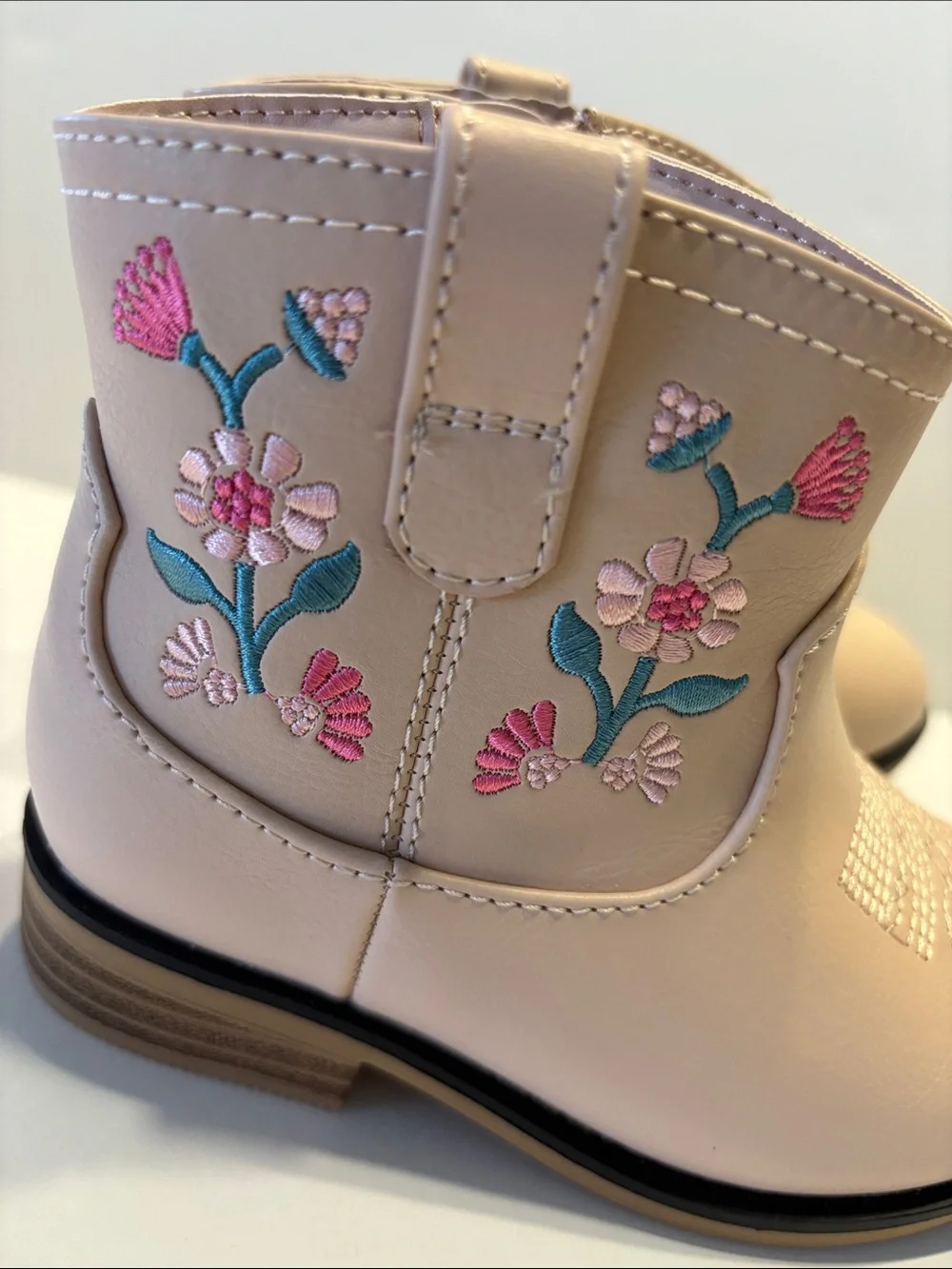 Cat & Jack Toddler Blush Whitley Embroidered Western Boots